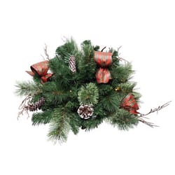 Celebrations Prelit Twig Pine Bow Urn Filler