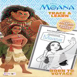 Bendon Disney Moana Color and Trace Book Multicolored