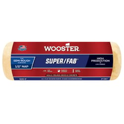 Wooster Super/Fab Knit 9 in. W X 1/2 in. Regular Paint Roller Cover 1 pk