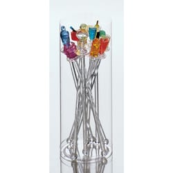 Prodyne Multicolored Acrylic Happy Hour Swizzle Sticks