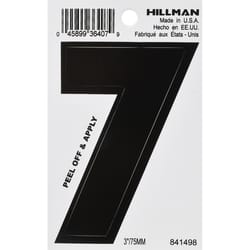 Hillman 3 in. Black Vinyl Self-Adhesive Number 7 1 pc