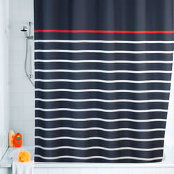 Wenko Marine Blue 79 in. H X 71 in. W Multicolored Stripes Shower Curtain W/Hooks Polyester