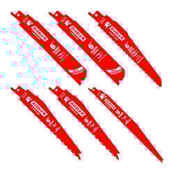 Diablo 6 and 9 in. Bi-Metal Reciprocating Saw Blade Set Multi TPI 6 pc