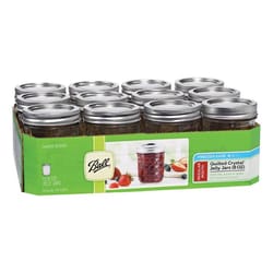 12 Pack Mason Jars 8 Oz with Airtight Lids, Glass Regular Mouth Canning Jars,  Sm
