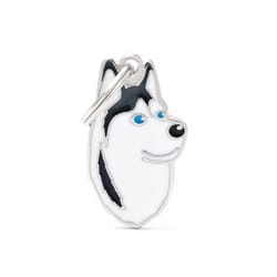 MyFamily Friends Black/White Husky Metal Dog Pet Tags Medium