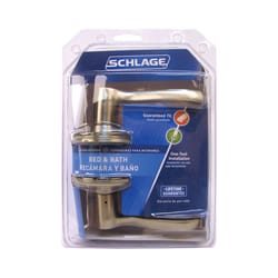 Schlage Flair Satin Nickel Privacy Lockset 1-3/4 in.