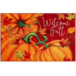 Olivia's Home 22 in. W X 32 in. L Multi-Color Pumpkin Harvest Polyester Accent Rug