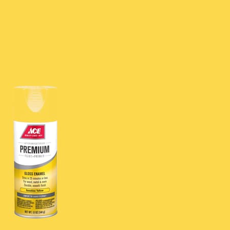 Ace Premium Gloss Clear Paint + Primer Enamel Spray 12 oz