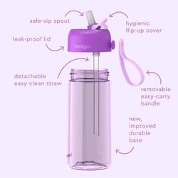 Bentgo 15 oz Purple BPA Free Bottle with Straw Cap