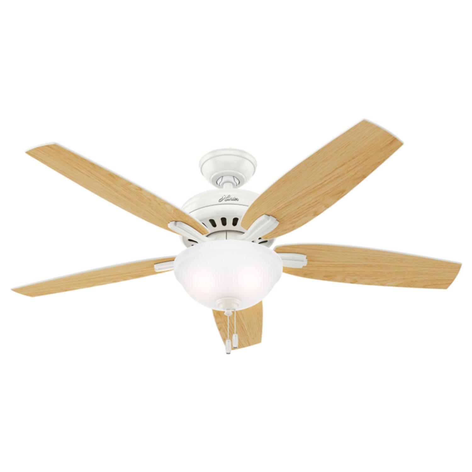 Hunter Newsome 52 in. Snow White Indoor Ceiling Fan Sansujyuku sansujyuku.com
