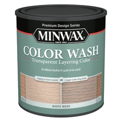 Minwax  Transparent  White Wash Pickling  Water-Based  Acrylic  Wood Stain  1 qt. 