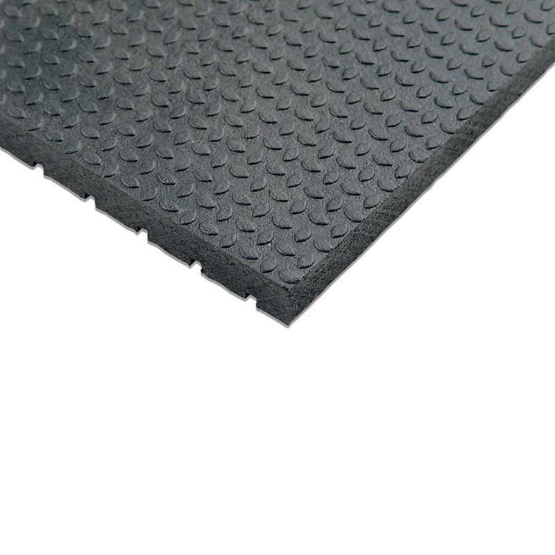 Flexgard 72 in. L X 48 in. W Black Anti Fatigue Rubber Anti Fatigue Mat ...