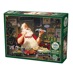 Cobble Hill Santa Painting Cars Jigsaw Puzzle 1000 pc