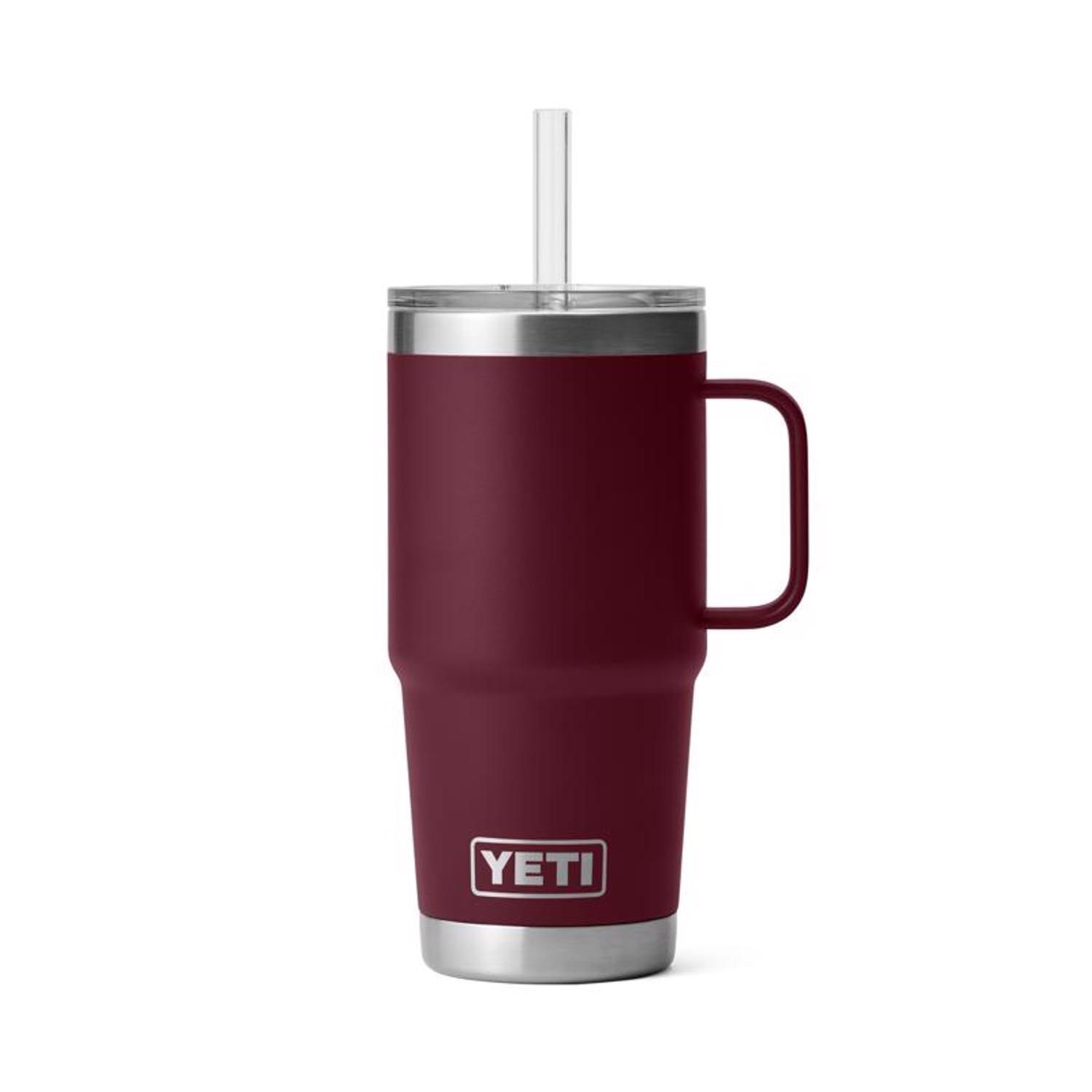 YETI Rambler 25 oz Wild Vine Red BPA Free Straw Mug Mfr