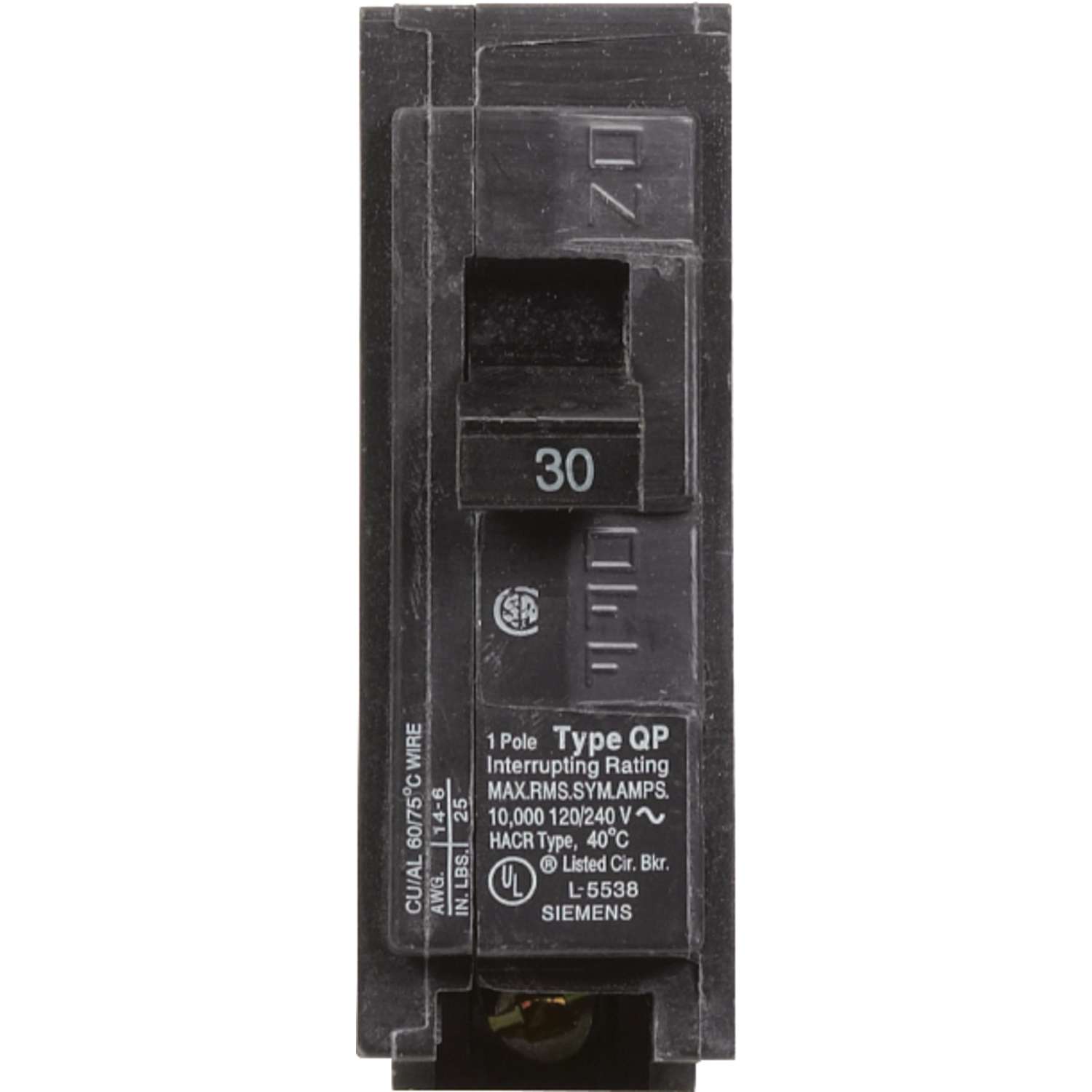 Siemens 30 amps Single Pole 1 Circuit Breaker - Ace Hardware
