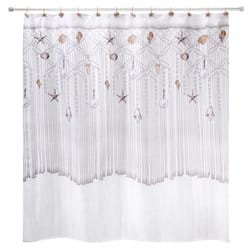 Avanti Linens Macrame Shells 72 in. H X 72 in. W Multicolor Shower Curtain Polyester