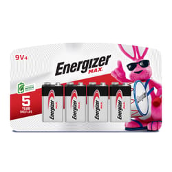 Energizer Max 9-Volt Alkaline Batteries 4 pk Carded