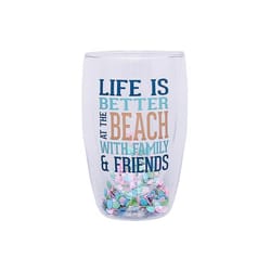 Pavilion We People 14 oz Clear BPA Free Beach Double Wall Tumbler