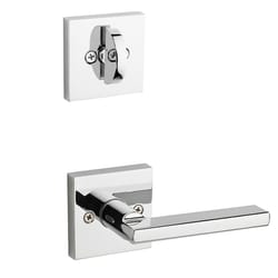 Kwikset Signature Halifax Lever Polished Chrome Inside Trim Handleset 1-3/4 in.