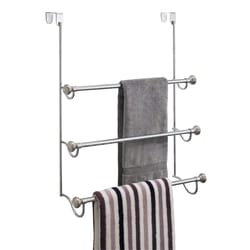 iDesign York Chrome Silver Over the Door Towel Bar 16 in. L Stainless Steel