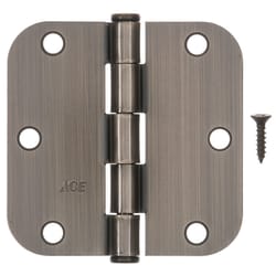 Ace 3-1/2 in. L Antique Brass Residential Door Hinge 3 pk