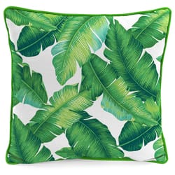 Jordan Manufacturing Green Polyester Throw Pillow 4 in. H X 16 in. W X 16 in. L