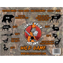 Grill Your Ass Off Wild Game Rubber Meat Temperature Magnet 5.6 in. L X 4.5 in. W 1 pk