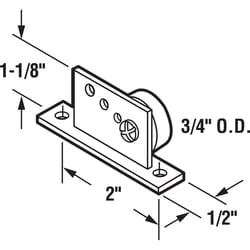 Prime-Line 3/4 in. D X 2 in. L Nylon/Steel Flat Edge Roller 2 pk