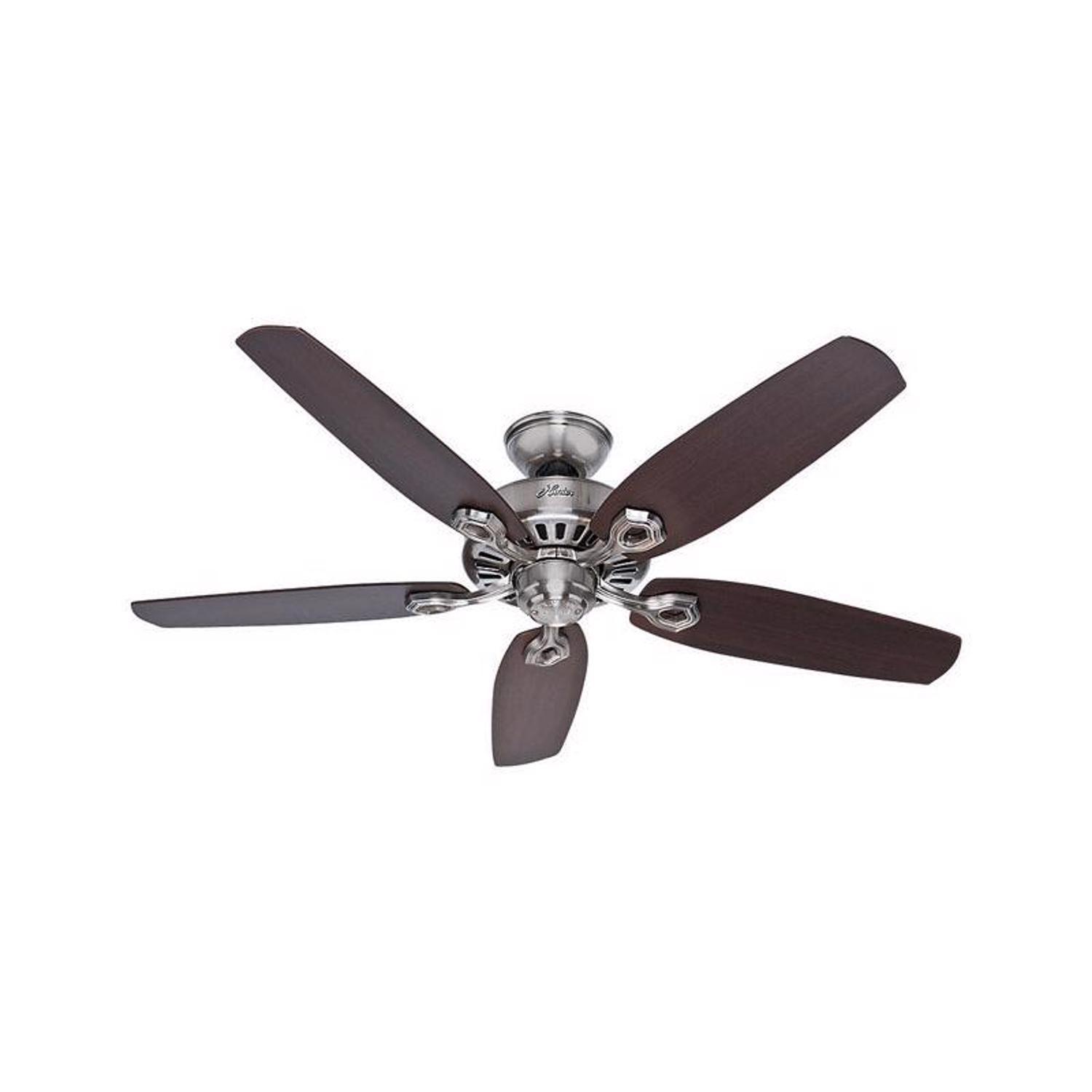 Hunter Builder 52 in. Brushed Nickel Brown Indoor Ceiling Fan Sansujyuku sansujyuku.com