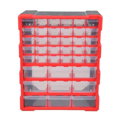 Ace 6.38 in. W X 18.7 in. H Storage Bin Plastic 39 compartments Gray - Ace  Hardware