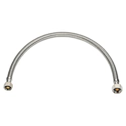 1/4 in. Comp. x 1/4 in. Comp. x 96 in. LGTH Stainless Steel Ice Maker  Supply Line Hose - Danco