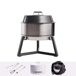 Solo Stove 22 in. Charcoal Grill Bundle Silver