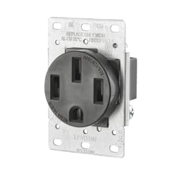 Leviton 50 amps 125/250 V Duplex Black Outlet 14-50R 1 pk