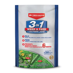 BioAdvanced 3-In-1, Granules Weed & Feed Lawn Fertilizer For Multiple Grass Types 4000 sq ft