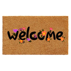 Home & More 1.42 ft. W X 2.42 ft. L Multi-color Spring Welcome Coir Door Mat