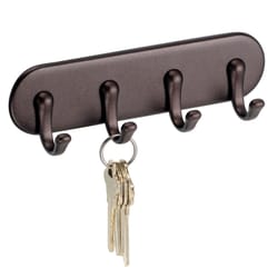 iDesign Affixx Brown Plastic Key Rack