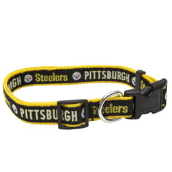 Pets First Team Colors Pittsburgh Steelers Nylon Dog Collar Medium