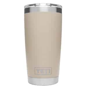 YETI  Rambler  Sand  Stainless Steel  No Sweat  Double Wall Tumbler  BPA Free 20 oz. 