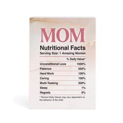 P Graham Dunn 7 in. H X 2 in. W X 6 in. L White Wood Mom Nutritional Facts Word Block