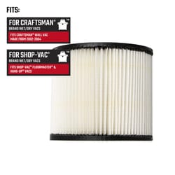 Craftsman 5-3/4 in. D Wall Vac Filter 1 pc