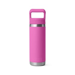 YETI Rambler 18 oz Fuschia BPA Free Bottle Straw Cap