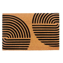 Entryways 24 in. W X 36 in. L Black/Natural Concentric Coir Door Mat