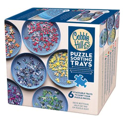 Cobble Hill Puzzle Sorting Trays Blue 6 pc