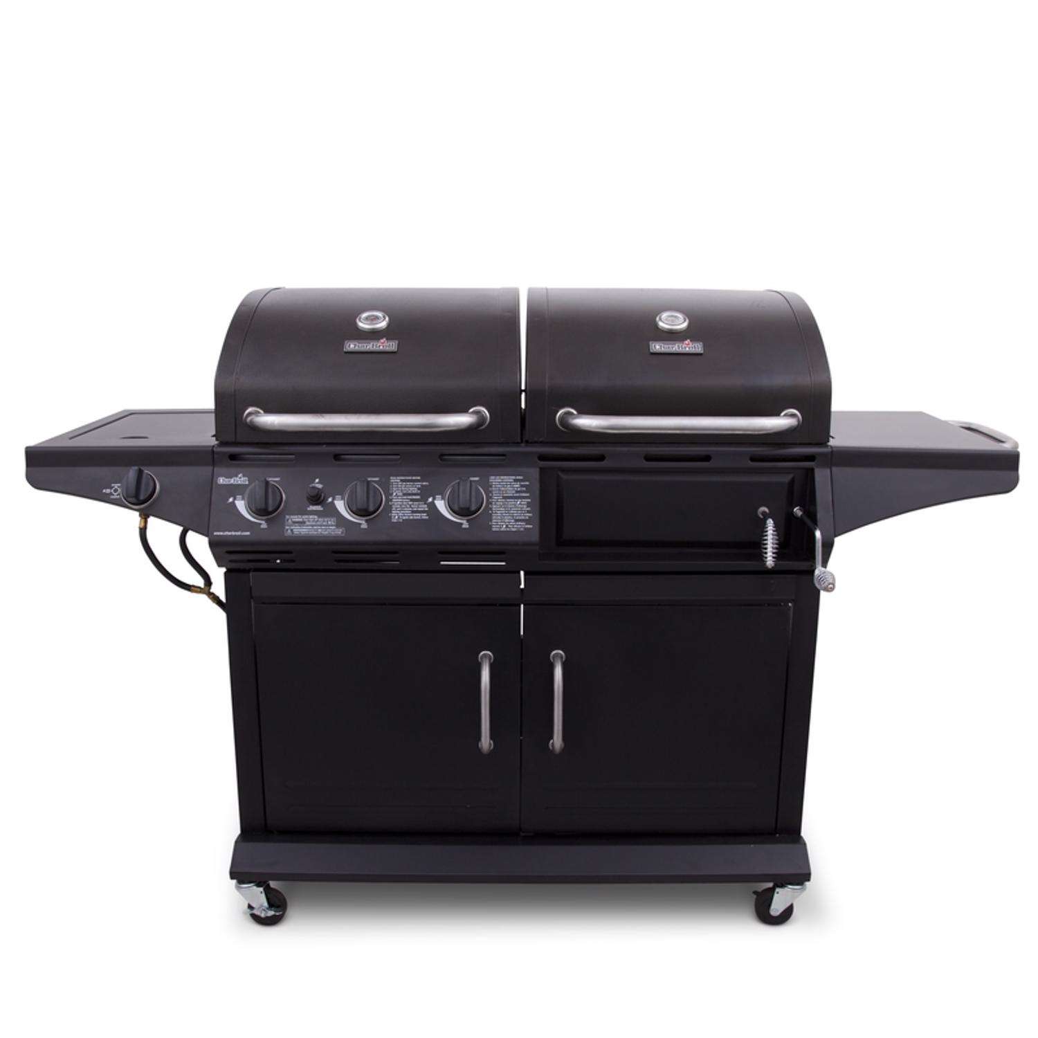 Charbroil Deluxe 3 Burner Charcoal Liquid Propane Grill Black