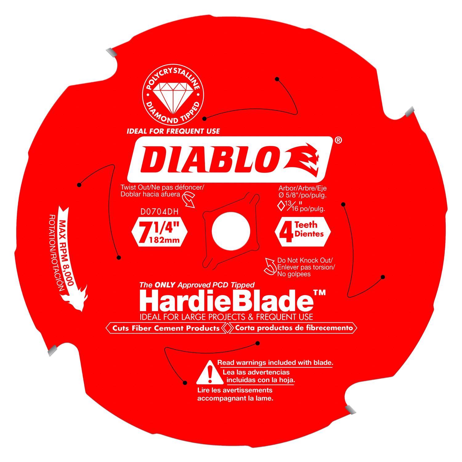 Diablo HardieBlade 7-1/4 in. D X 5/8 in. PCD Circular Saw Blade 4 teeth 1 pk Sansujyuku sansujyuku.com