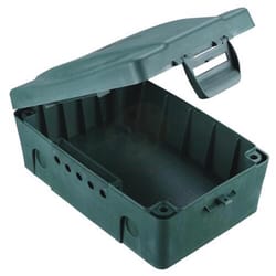 Masterplug Rectangle Plastic 4 gang Weatherproof Box Green