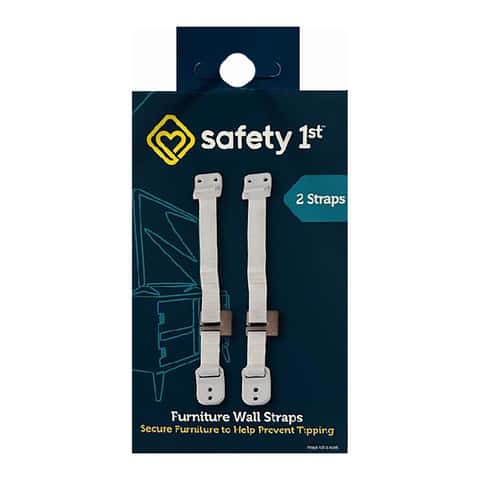 Safety 1st White Plastic Wall Straps 2 pk Safety 1st White Plastic Wall Straps 2 pk