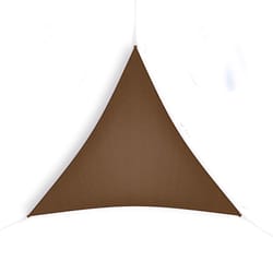 Coolaroo Ready-To-Hang Polyethylene Shade Fabric Triangle Shade Sail Canopy 11.9 ft. H X 10 ft. W X