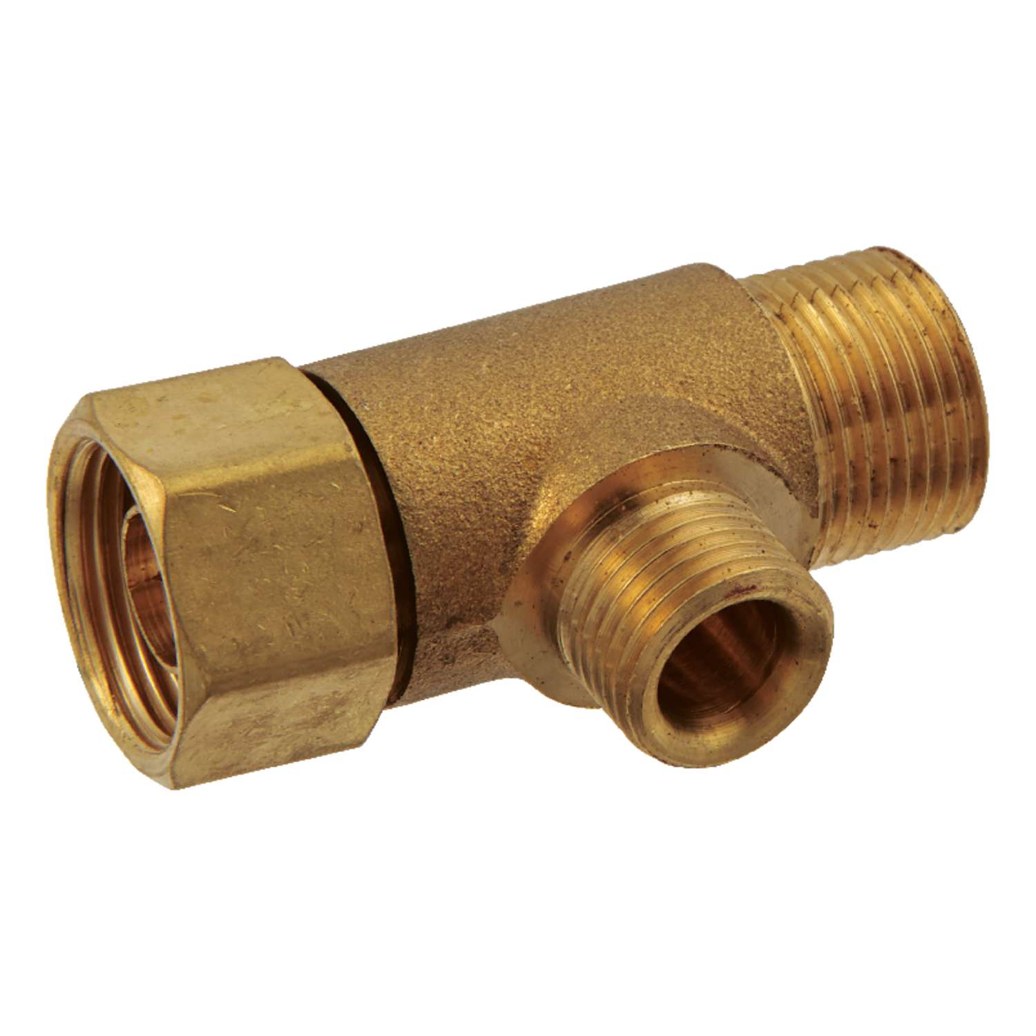 1/4 Compression Tee Fitting with 1/8 Male NPT Thread Brass Male