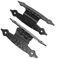 Laurey 1-1/2 in. W X 2-3/4 in. L Black Metal H Hinge 2 pk